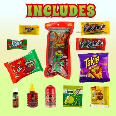 Chamoy Pickle Kit, Mexican Candy Mix Ready to make the Famous TikTok Trend, Includes Original Alamo Dill Pickle, Baby Lucas, Lucas Gusano, Skwinkles Salsaghetti, Tajin &amp; Pulparindo by LookOn