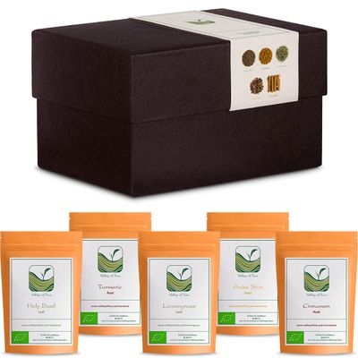 Asian Herbs And Spices Selection - Holy Basil - Tumeric - Lemongrass - Anise Star - Cinnamon