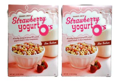 Trader Joe&#39;s Strawberry Yogurt O&#39;s - Two 12 oz. boxes