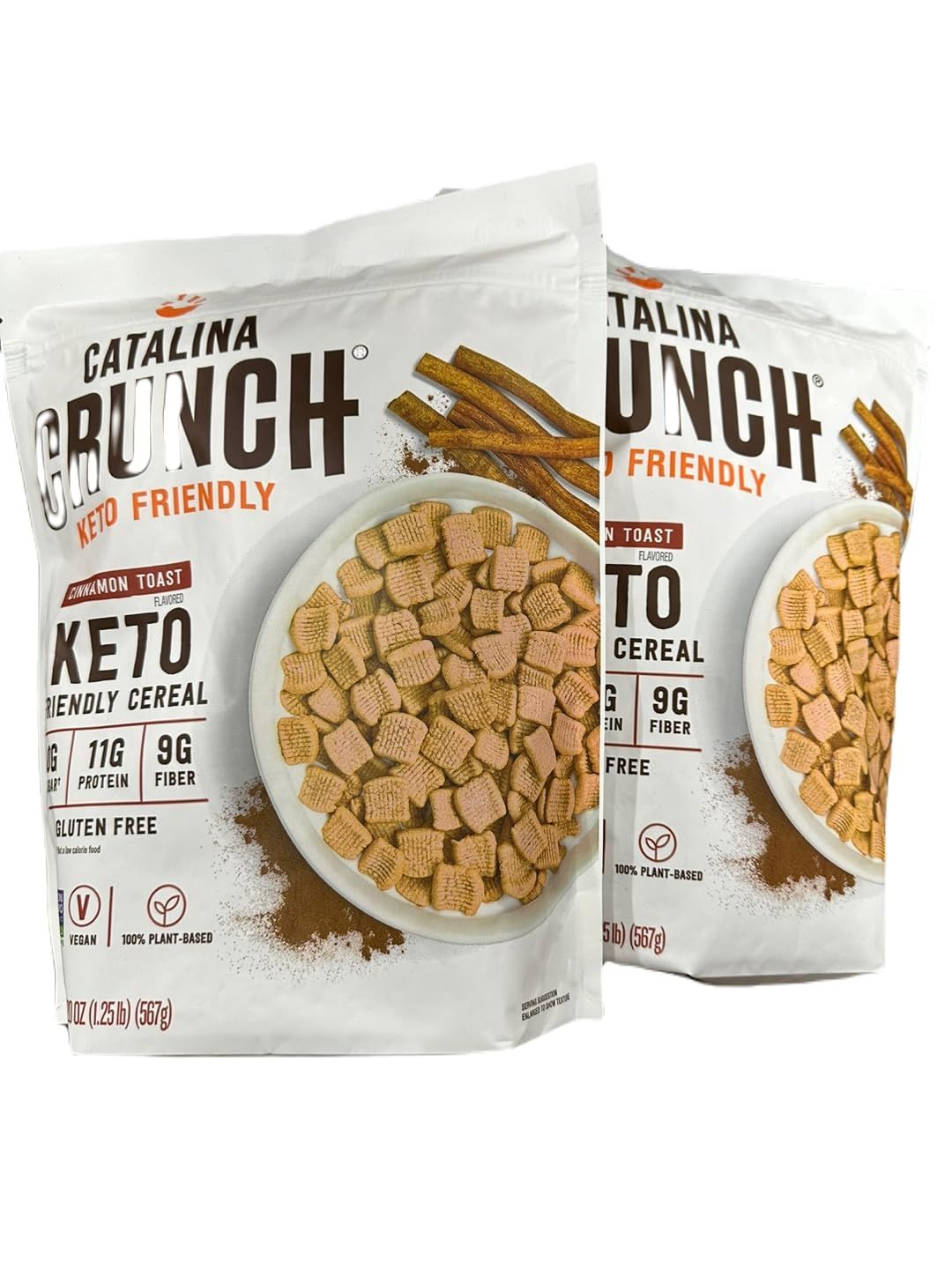 Generic Catalina Crunch Cereal, KETO Friendly, Cinnamon Toast Flavored, Gluten Free 20oz (2Pack) (Total 40oz)