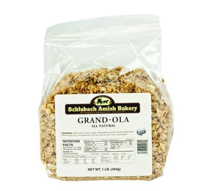 Schlabach Amish Bakery All Natural Grand-Ola Granola, 16 oz. Bags (Original, 4 Bags)