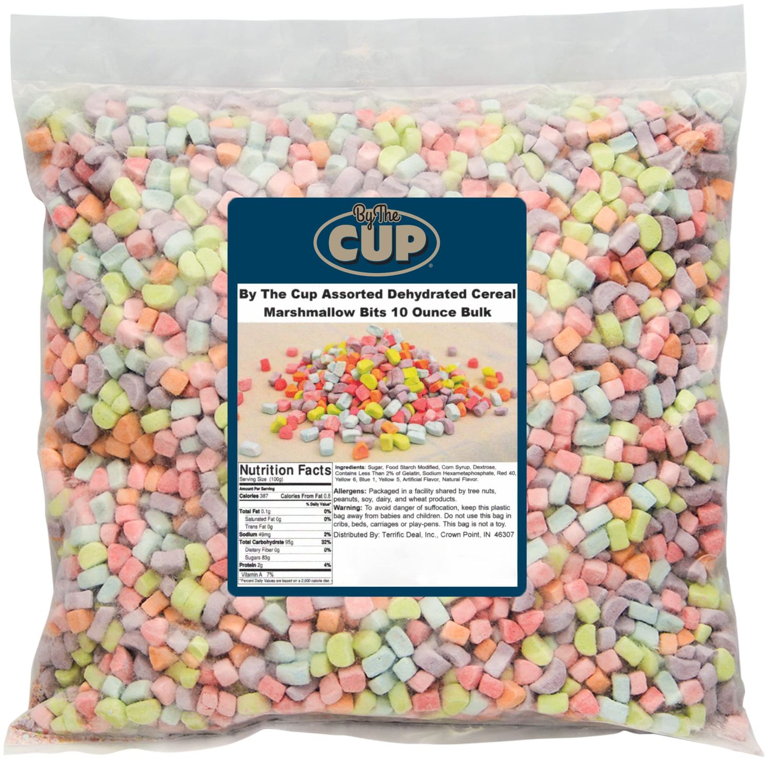 By The Cup Assorted Dehydrated Cereal Marshmallow Bits, 10 oz Bulk Bag