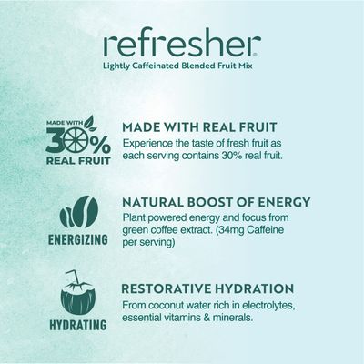 Smartfruit Restore Refresher + Green Coffee Bean Extract &amp; Coconut Water | Kiwi, Lemongrass, Mint | 48 Fl. Oz
