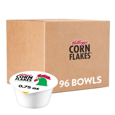Kellogg&#39;s Corn Flakes, Breakfast Cereal, Original, .75oz (96 Count)