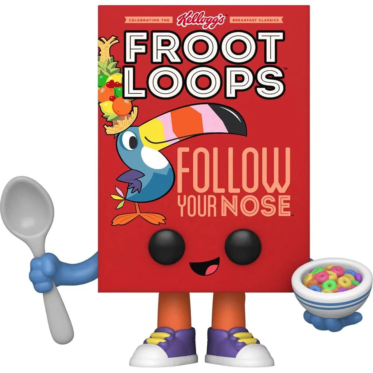 POP Ad Icons: Kelloggs - [Froot] Loops Cereal Box Funko Vinyl Figure (Bundled with Compatible Box Protector Case)