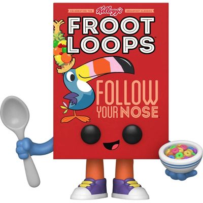 POP Ad Icons: Kelloggs - [Froot] Loops Cereal Box Funko Vinyl Figure (Bundled with Compatible Box Protector Case)
