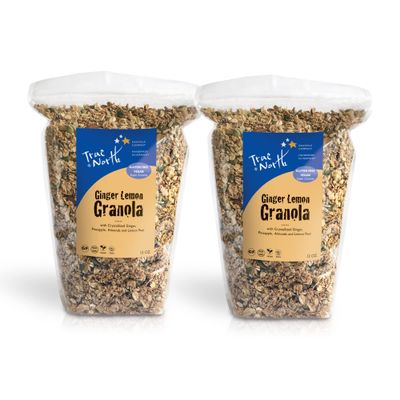 True North Granola - Ginger Lemon Granola with Pineapple and Almonds, Gluten Free, Vegan, All Natural and Non-GMO, 12 oz. (Pack of 2)