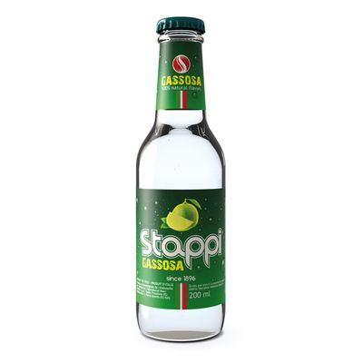 Stappj Gassosa Soda, 4 X 6.8 fl. 200 ml. Lemon - Italian Import.