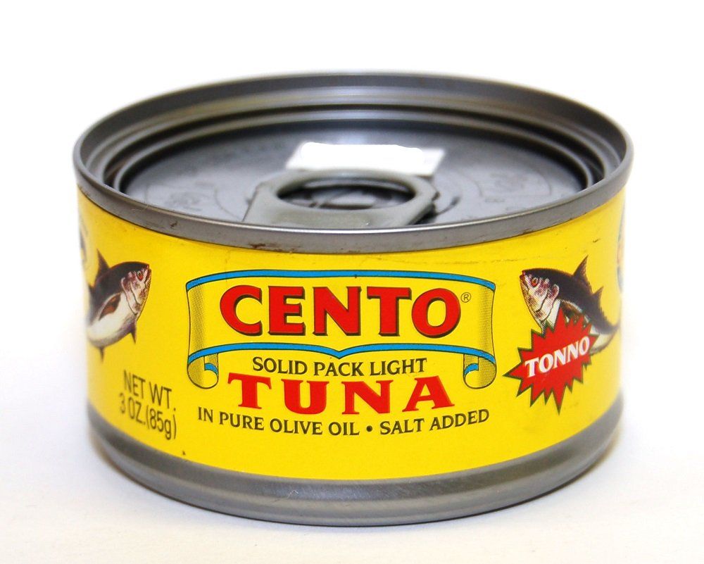 Cento - Italian Solid Light Tuna in Pure Olive Oil, (3) - 3 oz Cans