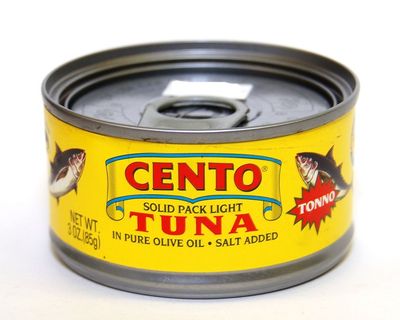 Cento - Italian Solid Light Tuna in Pure Olive Oil, (3) - 3 oz Cans