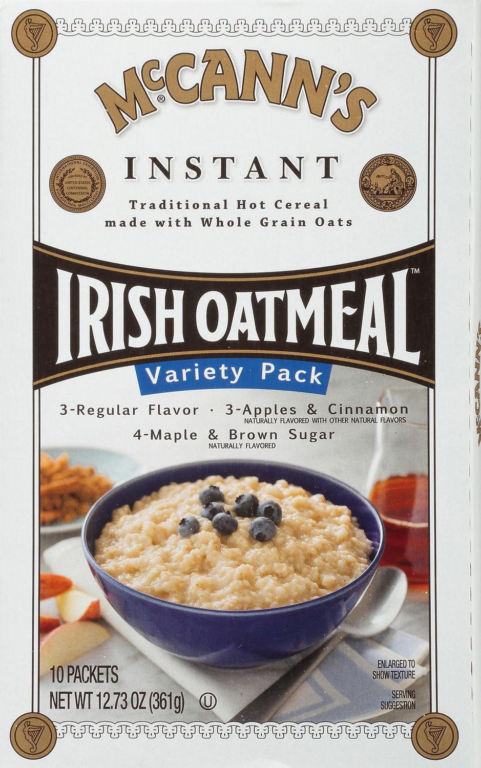 McCann&#39;s Instant Oatmeal, Three Flavor Variety Pack, 10 Packets