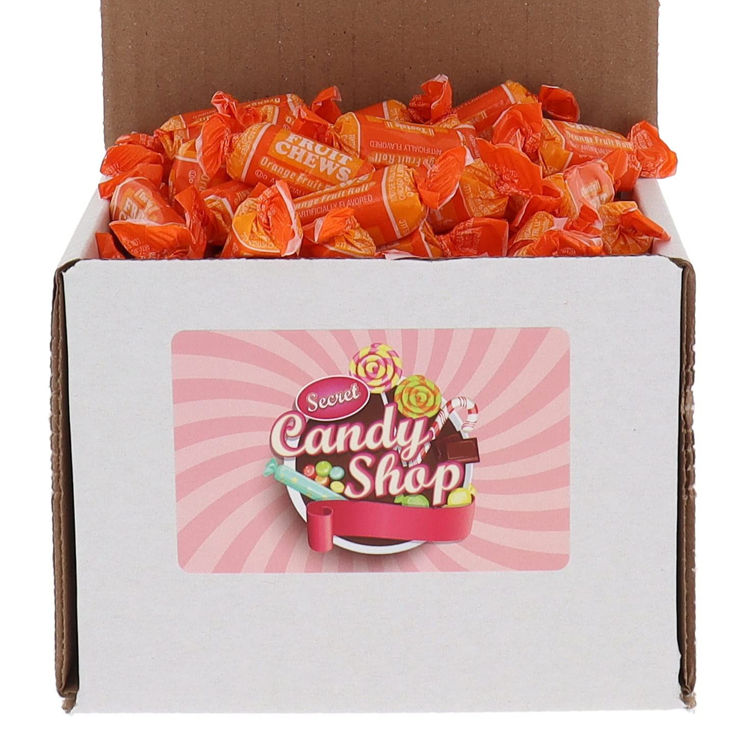 SECRET CANDY SHOP Tootsie Fruit Chews Candy Bulk in Box (Individually Wrapped) (Orange, 1lb)