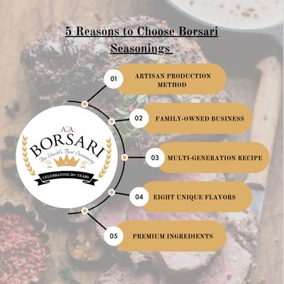 Borsari Original AND New Tuscan Rosemary Sage Seasoned Salt Blends - Gourmet Seasonings With Herbs and Spices - All Natural Seasoning for Cooking (Original + Tuscan Rosemary Sage (Pack of 2))