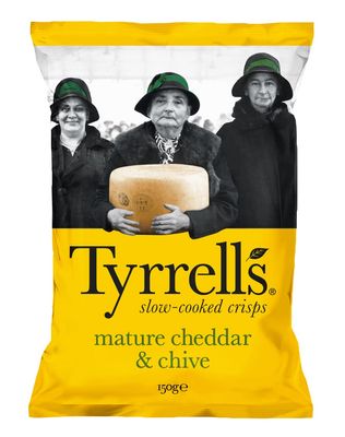 Tyrrells Chips Cheddar Cheese &amp; Chive 150 g