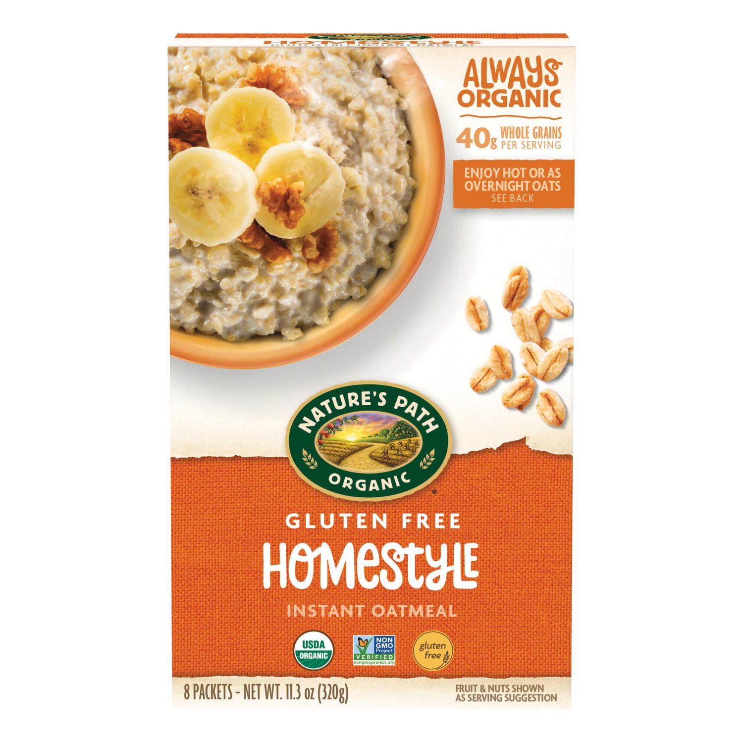 Nature&#39;s Path Organic Homestyle Oatmeal, 11.3 oz (Pack of 1), Gluten Free, Non-GMO