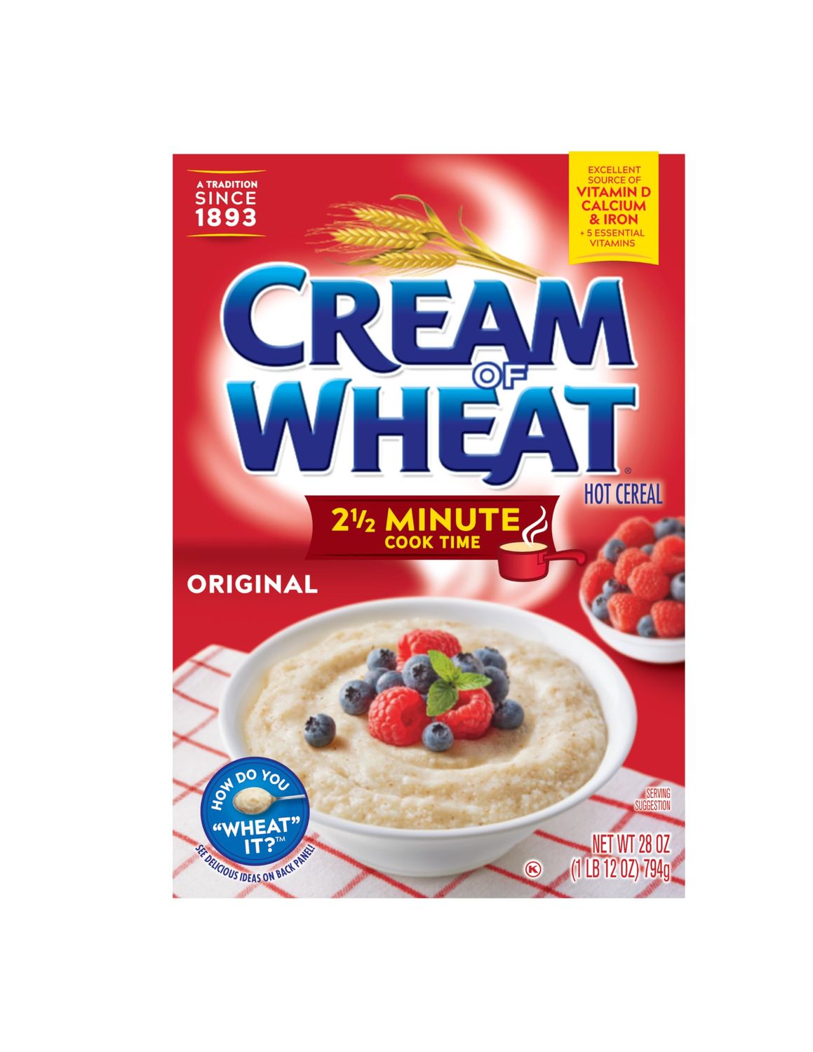 Cream of Wheat Stove Top Hot Cereal, Original, 2 1/2 Minute Cook Time, 28 Ounce