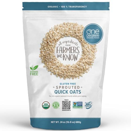 One Degree Organic Foods, Gluten Free, Sprouted Quick Oats, 24oz, 1 pack