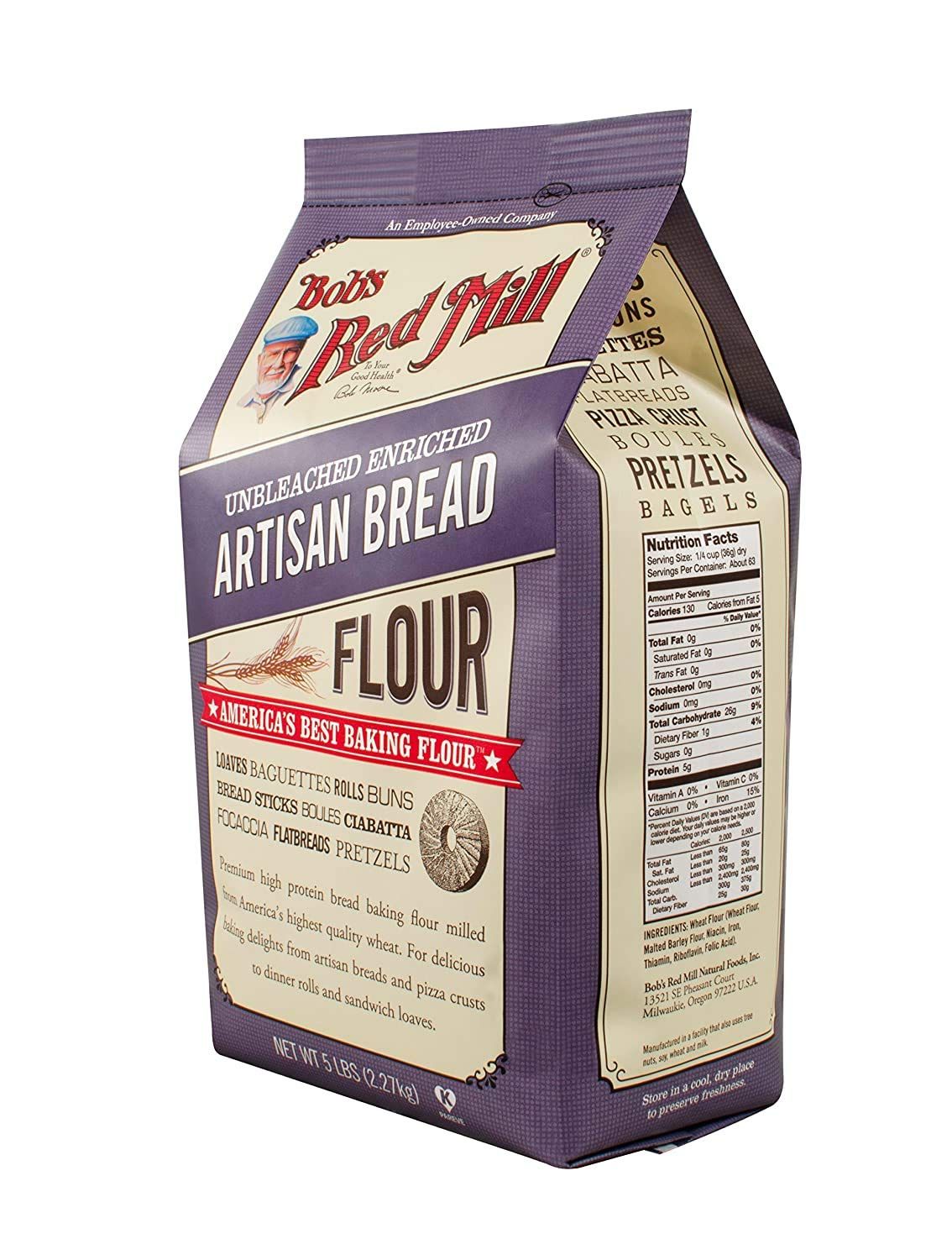Bob&#39;s Red Mill Artisan Bread Flour 5 LB (Pack of 2)