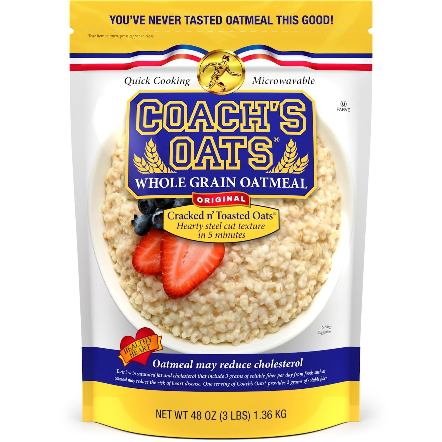 Coach&#39;s Oats Whole Grain Oatmeal, 3 Pound