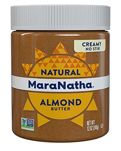 MaraNatha Natural Creamy Almond Butter, No Stir, 12 Ounce Jar