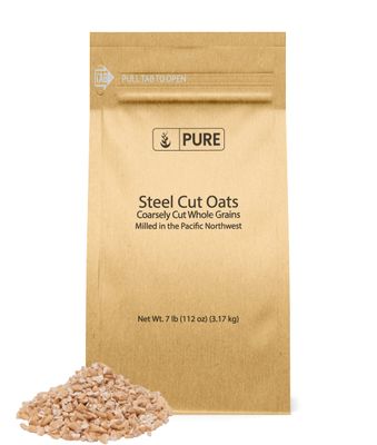 Pure Original Ingredients Steel Cut Oats (7 lb) Irish Oatmeal, Eco-Friendly Packaging
