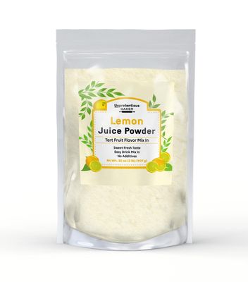 Unpretentious Lemon Juice Powder (2 lb) Easy Drink Mix In, Fresh Tart Flavor