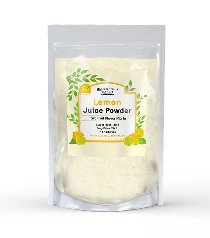 Unpretentious Lemon Juice Powder (2 lb) Easy Drink Mix In, Fresh Tart Flavor