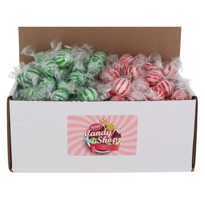 SECRET CANDY SHOP Colombina Jumbo Mint Balls Candy in Box, 2lb (Individually Wrapped) (Peppermint &amp; Spearmint) (2lb)