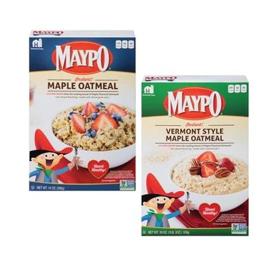 Maypo Instant Maple Oatmeal and Instant Vermont Style Maple Oatmeal, 14oz (1 pack each)