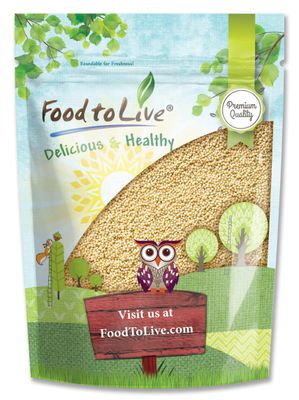 Food to Live Amaranth Grain, 1.5 Pounds - 100% Whole Seeds, Vegan, Kosher, Bulk. Sweet, Nutty Flavor. Rich in Protein, Calcium. Great Alternative to Rice or Quinoa. Great for Cereal, Salads, Soups