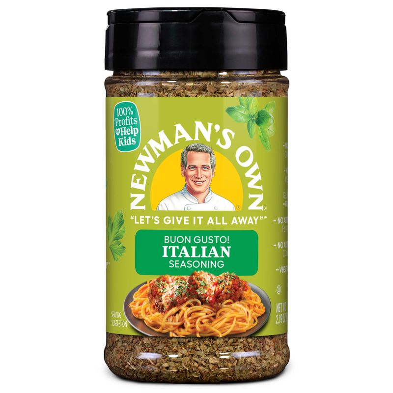 Newman&#39;s Own Buon Gusto! Italian Seasoning; Perfect Spices for Cooking Italian Bread, Pizza, Salads and Chicken, No MSG, Gluten Free, Non-GMO, Kosher; 2.19 Oz. Bottle