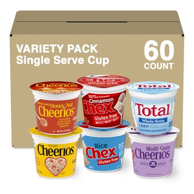General Mills Cereals Assorted Goodness Variety Pack Single Serve Cup Cereal (Pack of 60)