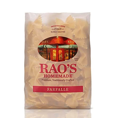 Rao&#39;s Homemade Farfalle Pasta, 16oz, Traditionally Crafted, Premium Quality, From Durum Semolina Flour, Imported from Italy, 1 Pound (Pack of 1)