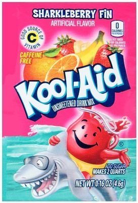 KOOL-AID SHARKLEBERRY FIN Unsweetened Drink Mix (12 Packets) by Kool-Aid
