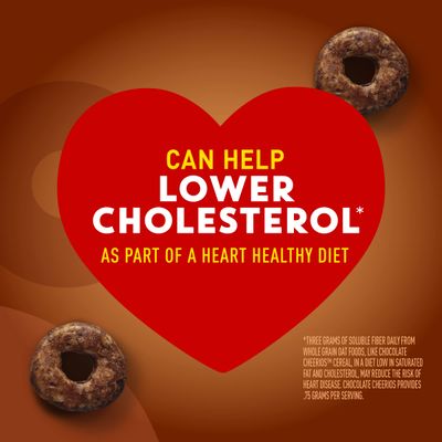 Chocolate Cheerios Heart Healthy Cereal, Gluten Free Cereal With Whole Grain Oats, 19.2 OZ Family Size