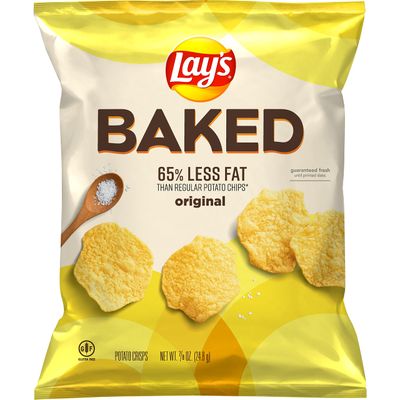 Baked, Lay&#39;s Original Potato Crisps, 0.875 Ounce (Pack of 60)