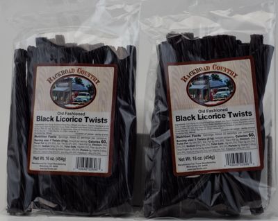 Backroad Country Black Licorice Twists 16 Ounces (Pack of 2)