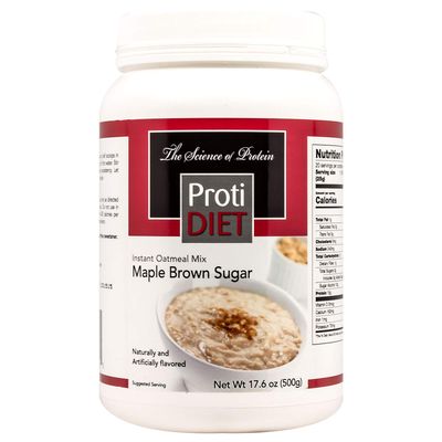 ProtiDIET High Protein Maple Brown Sugar Oatmeal - Keto Friendly, Low Fat, Sugar free Instant Oatmeal for a Nutritious Breakfast - 20 Servings Jug Packed with Essential Nutrients