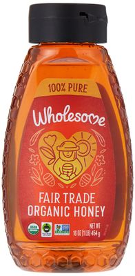 Wholesome Sweeteners 16-Ounce Organic Honey Bottle, 100% Pure, Fair Trade Certified, Non GMO Project Verified &amp; Gluten Free, 6 Pack
