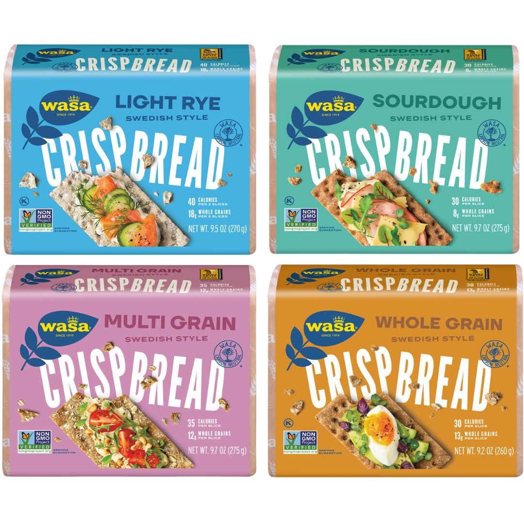 Crispbread Variety 4-Pack: Multi Grain, Whole Grain, Rye Lite &amp; Sourdough