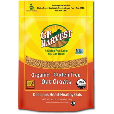 GF Harvest Gluten Free Organic Oat Groats, 40 Ounce Bag
