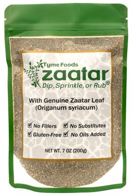 Zaatar by Tyme Foods - with Genuine Hyssop Herb (Origanum syriacum) - Real Za&#39;atar Seasoning