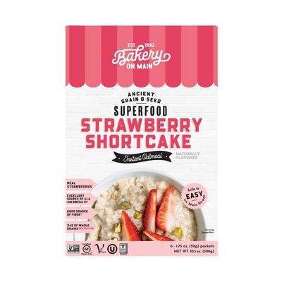 Bakery On Main, Gluten-Free Instant Oatmeal, Vegan &amp; Non GMO - Strawberry Shortcake, 10.5oz (Pack of 1)