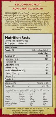 Nature's Path Un-Frosted Toaster Pastry - Strawberry - 11 oz - 6 ct