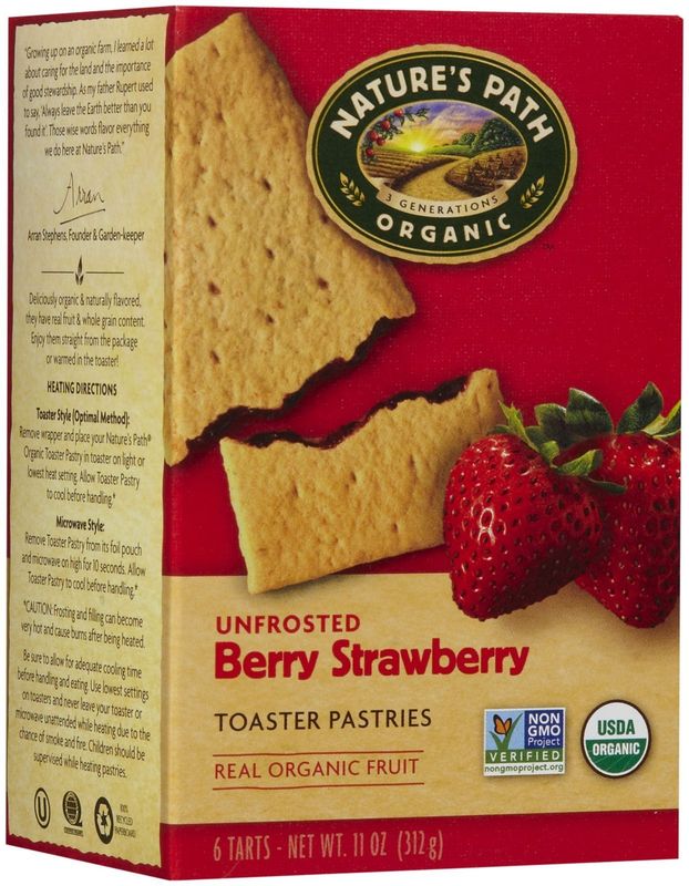 Nature's Path Un-Frosted Toaster Pastry - Strawberry - 11 oz - 6 ct
