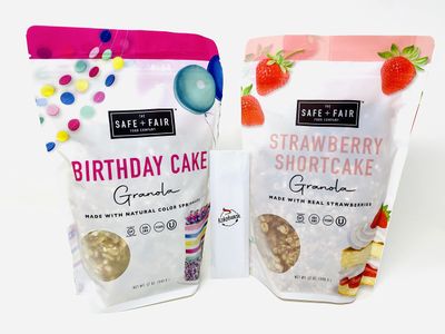 The Safe + Fair Food Company Variety Bundle | Birthday Cake Granola And Strawberry Shortcake Granola with Kokobunch Kit 2 Pack 12oz