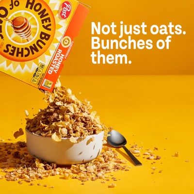Honey Bunches of Oats Honey Roasted, Heart Healthy, Low Fat, made with Whole Grain Cereal, 12 Ounce