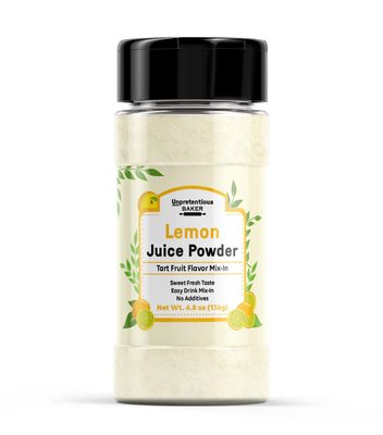 Unpretentious Lemon Juice Powder (1 Cup) Easy Drink Mix In, Fresh Tart Flavor