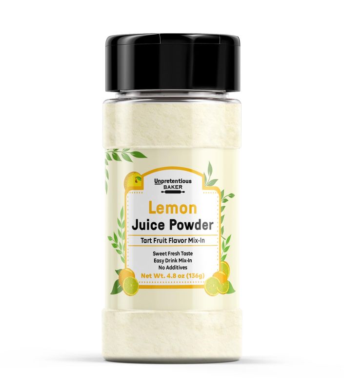 Unpretentious Lemon Juice Powder (1 Cup) Easy Drink Mix In, Fresh Tart Flavor