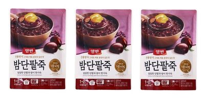 Dongwon Korean Porridge Pouch(420g):   |  3, Sweet Red Bean, 3 Pouches
